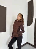 Range Kapüşonlu Şişme Mont Kahve