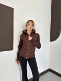 Range Kapüşonlu Şişme Mont Kahve