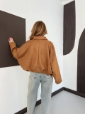 Viral Süet Bomber Ceket Taba