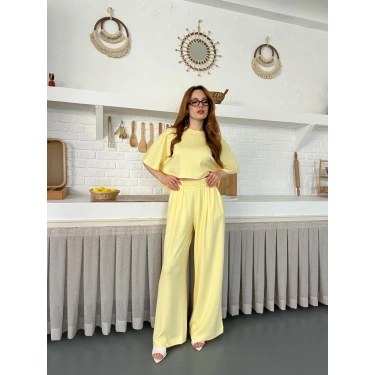 Modal Kumaş Rahat Kalıp Takım Sarı