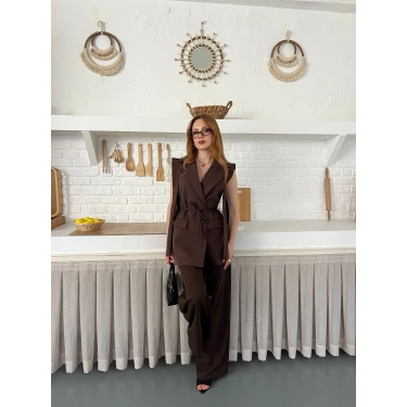 Belden Bağlamalı Özel Tasarım Takım Kahve