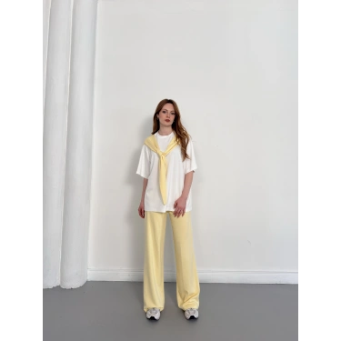 Oversize Tişörtlü Candy Mood Takım Sarı