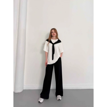 Oversize Tişörtlü Candy Mood Takım Siyah