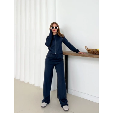 Fermuarlı Taş İşleme Detaylı Takım Antrasit