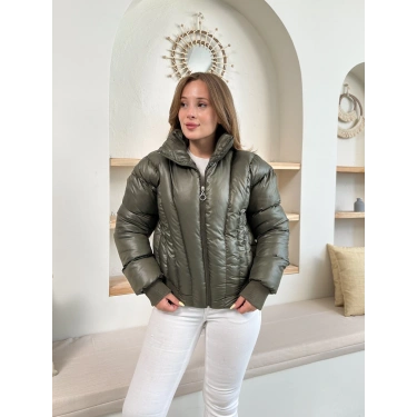 Kısa Şişme Cool Mont Haki