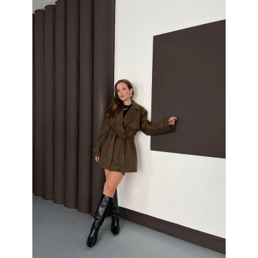 Kol Manteşli Nubuk Kaban Kahve