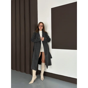 Moskov Kumaş Kuşaklı Kaban Antrasit