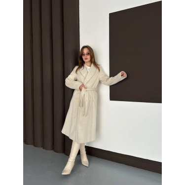 Moskov Kumaş Kuşaklı Kaban Bej