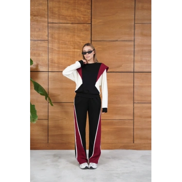 Parça Detaylı Eşofman Takım Siyah