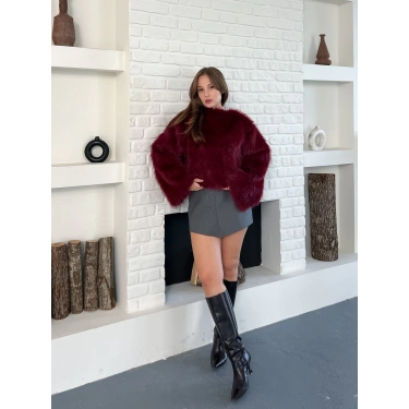 Peluş Kumaş Sweet Bordo