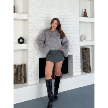 Peluş Kumaş Sweet Gri