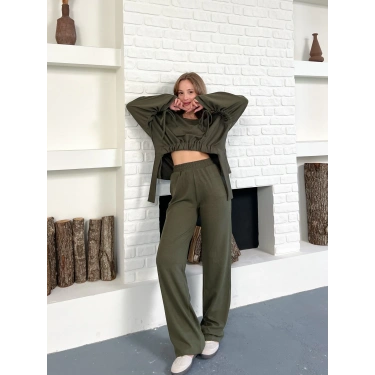 Tasarım İkili Set Haki