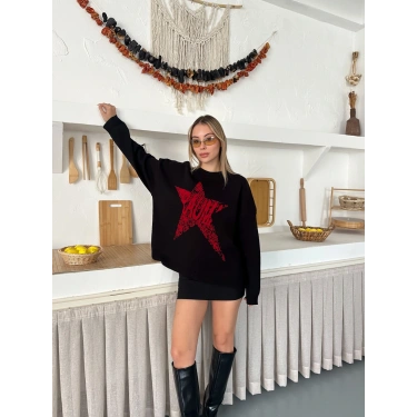 Tasarım Viral Triko Kazak Siyah