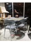 Polo Serisi 78x130 Altan Açılabilir Rambla Masa Takımı ve 6 Gri Sandalye
