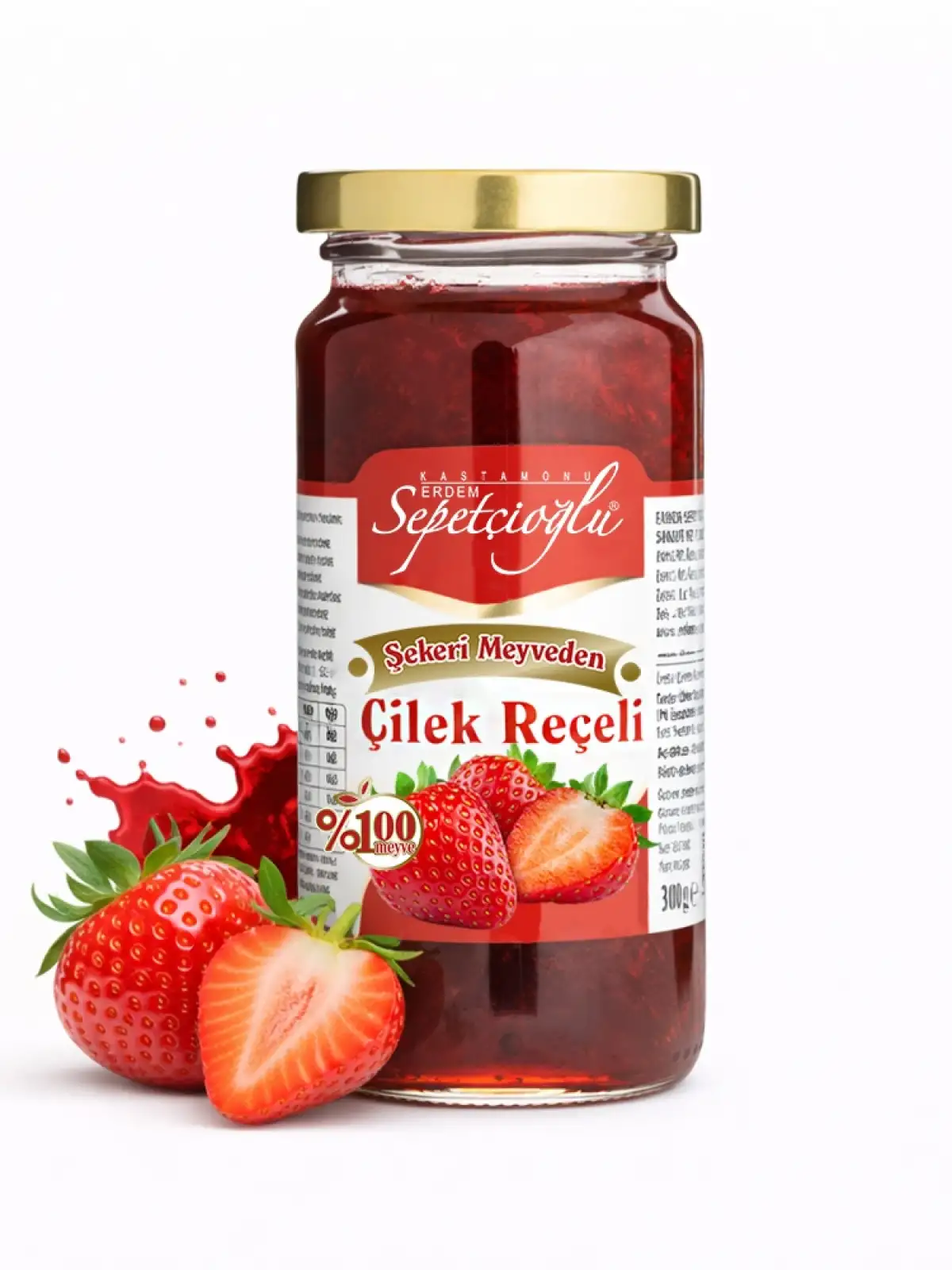 Çilek Reçeli 300G (Şeker İlavesiz)