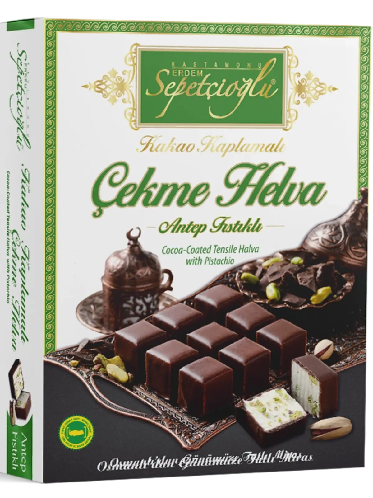 Kakao Kaplamalı Antep Fıstıklı Çekme Helva 80G