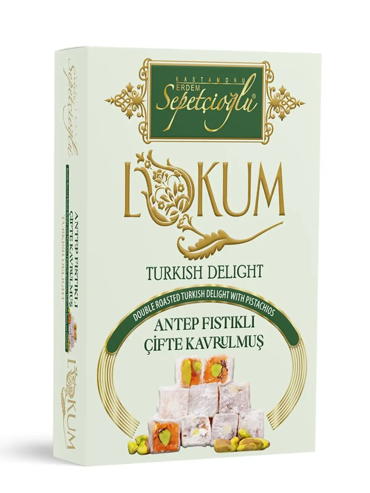 Antep Fıstıklı Çifte Kavrulmuş Lokum 240G