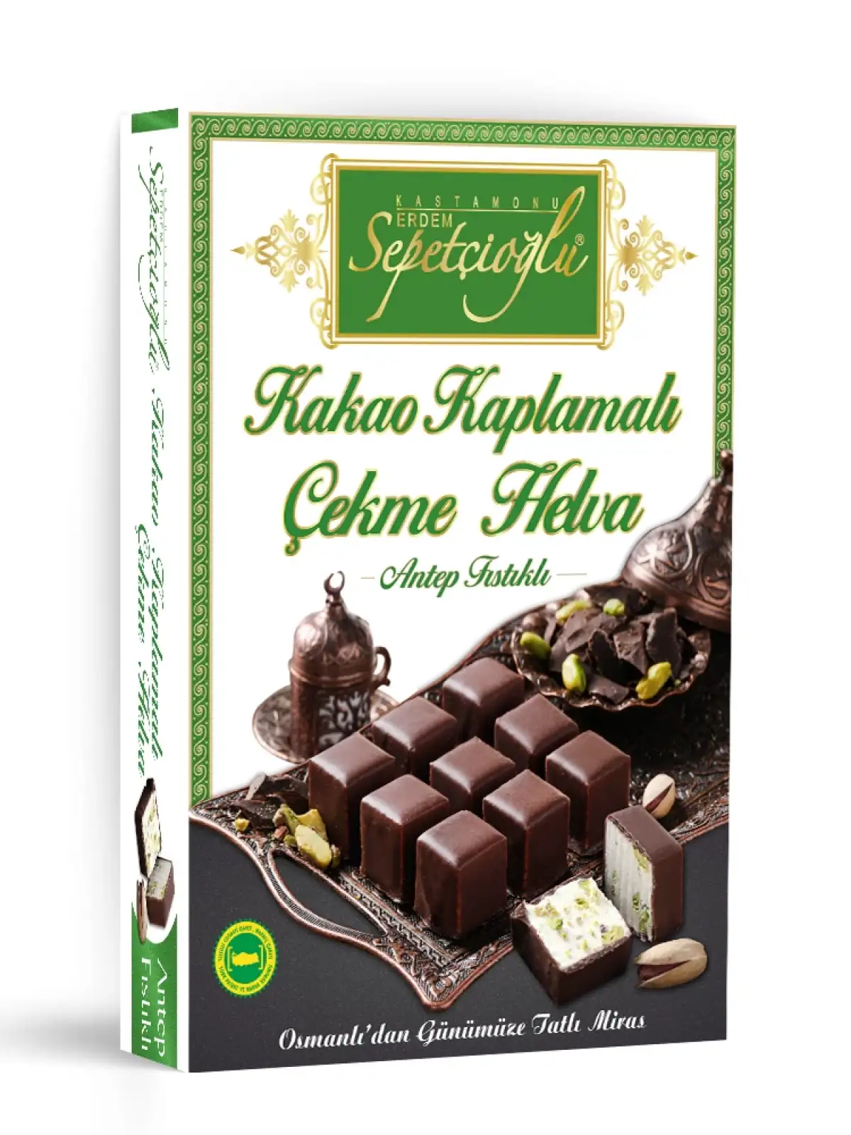 Kakao Kaplamalı Antep Fıstıklı Çekme Helva 320G
