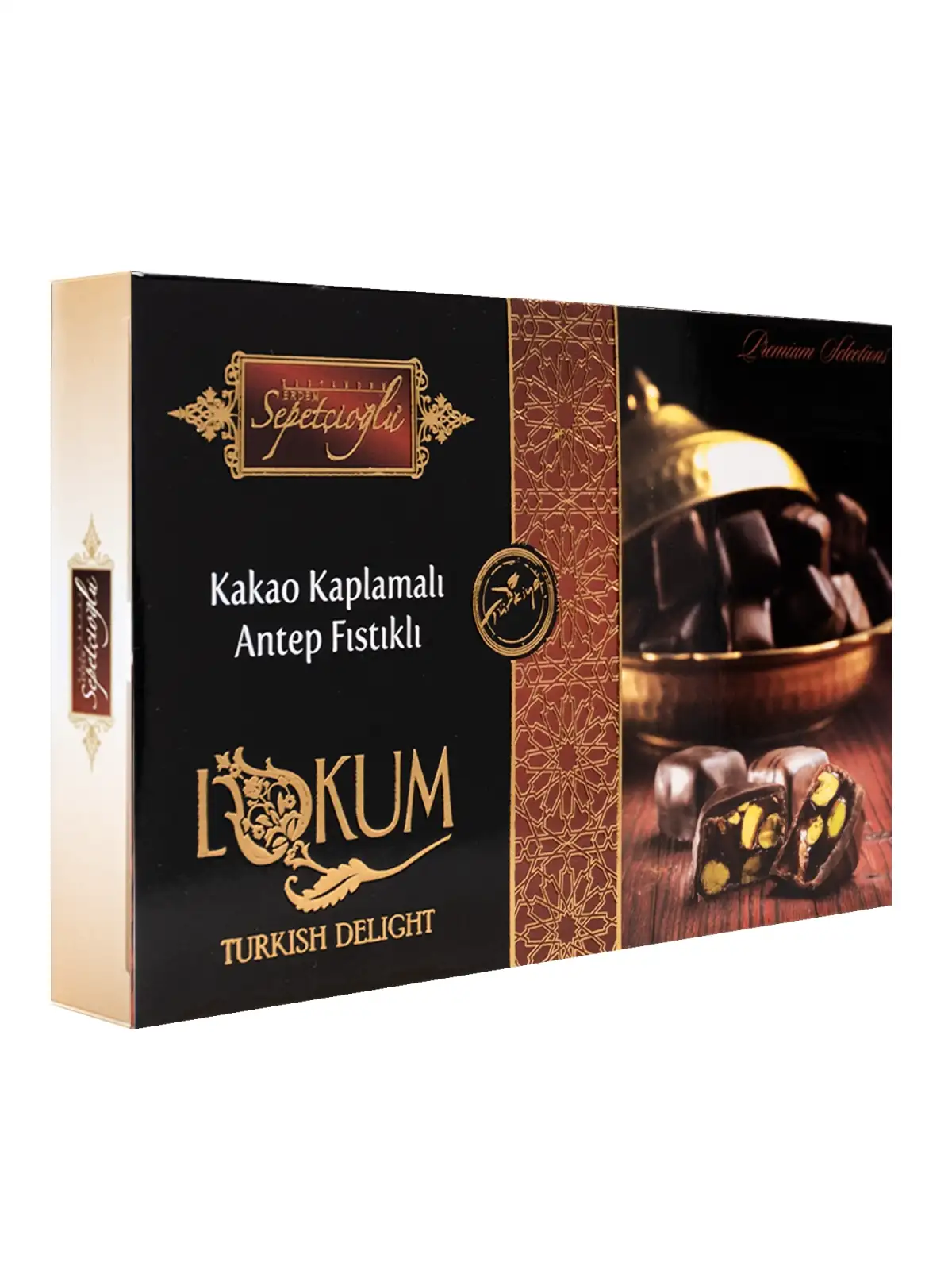 Kakao Kaplamalı Antep Fıstıklı Çifte Kavrulmuş Lokum 300G