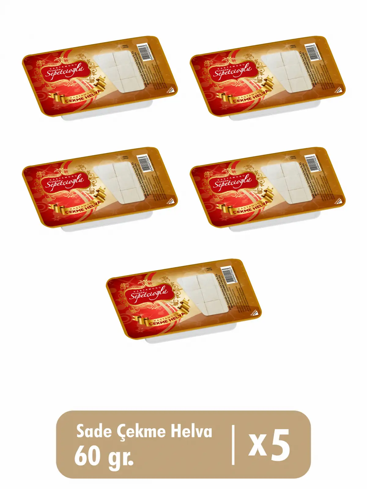 Sade Çekme Helva 60G x 5 Adet