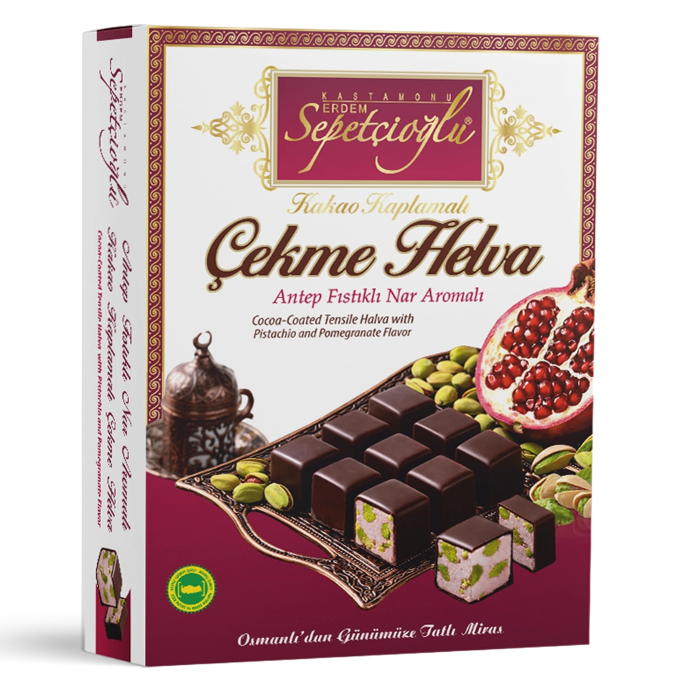 Erdem Sepetçioğlu Kakao Kaplamalı Antep Fıstıklı Nar Aromalı Çekme