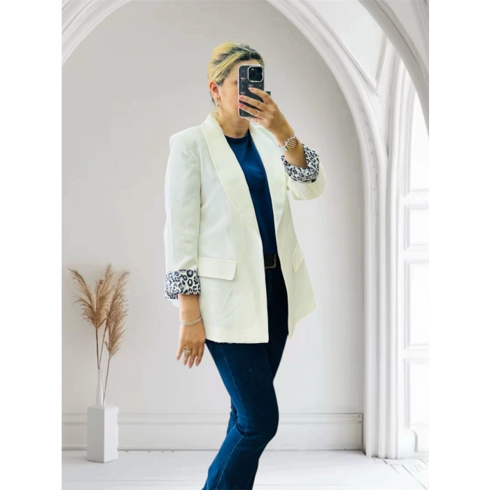 KADIN BLEAZER CEKET - BEYAZ