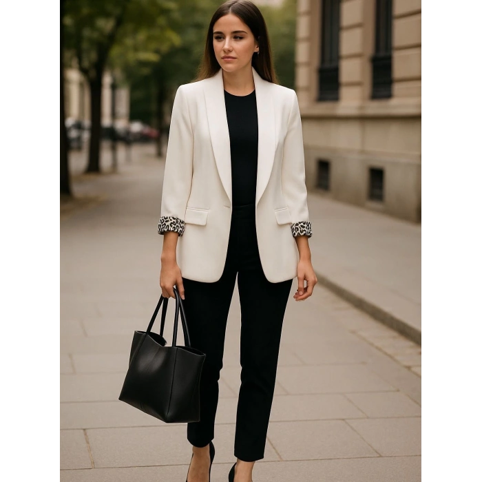 KADIN BLEAZER CEKET - BEYAZ