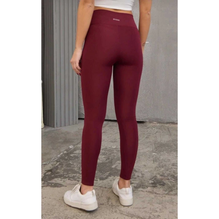 SÜPER YÜKSEK BEL TOPARLAYICI BELİZE PREMIUM KUMAŞ TAYT - BORDO