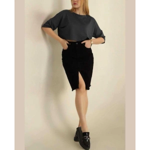 KADIN KOT YIRTMAÇLI ETEK