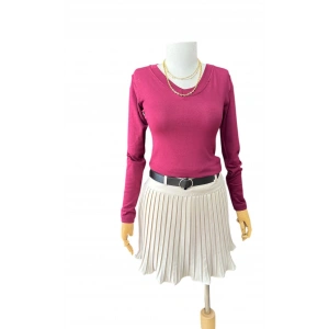 OYSHO KUMAŞ V YAKA BADİ BORDO