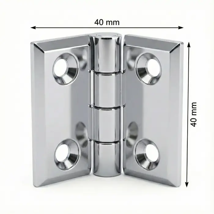 Krom Yaprak Menteşe (Delikli Pano Menteşesi) 40x40mm