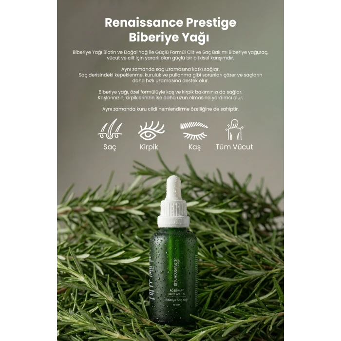 Renaissance Prestige Biberiye Yağı Complexi Biotinli Saç Bakım Yağı 50 ml