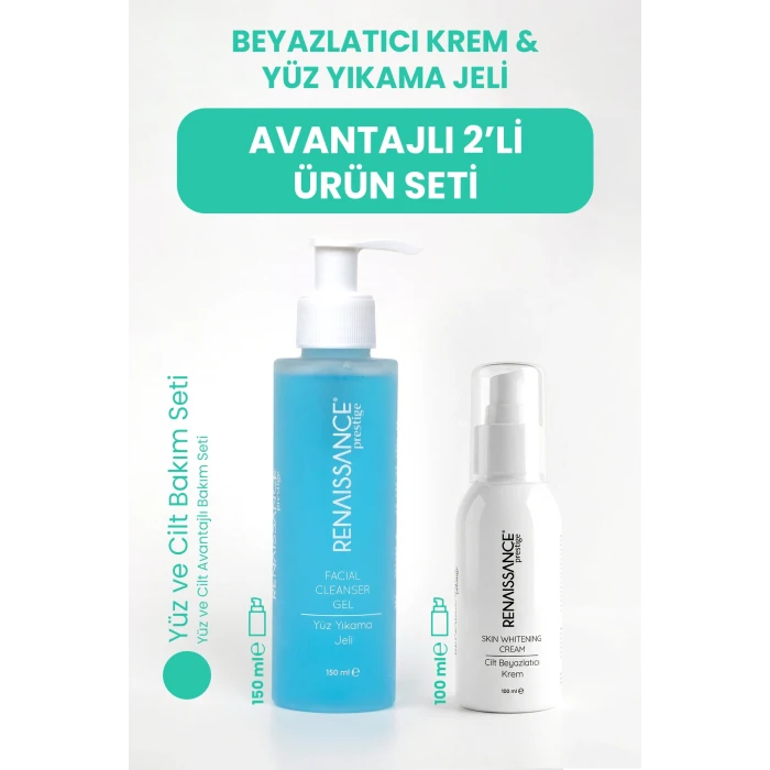 Renaissance Prestige Beyazlatıcı Krem & Yüz Yıkama Jeli Avantajlı 2li Set