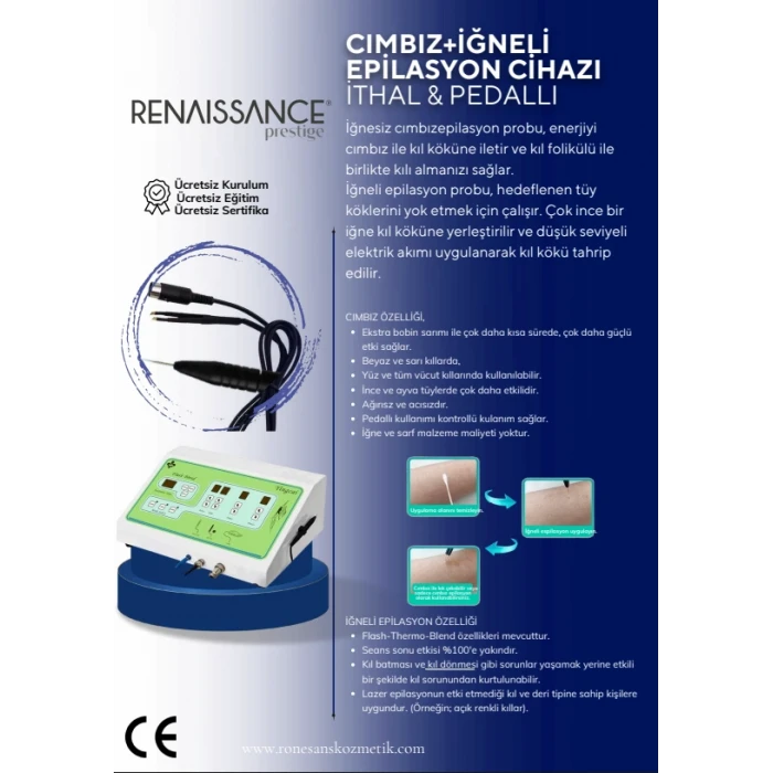 CIMBIZ+İĞNELİ EPİLASYON CİHAZI İTHAL & PEDALLI