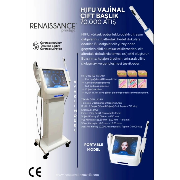 HIFU VAJİNAL ÇİFT BAŞLIK 70.000 ATIŞ