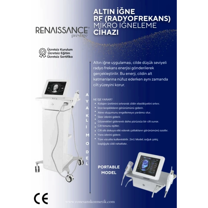 ALTIN İĞNE RF (RADYOFREKANS) MİKRO İĞNELEME CİHAZI