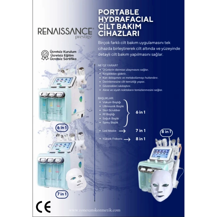 PORTABLE HYDRAFACIAL CİLT BAKIM CİHAZLARI (7 IN 1)