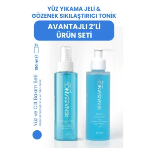 Renaissance Prestige Yüz Yıkama Jeli & Gözenek Sıkılaştırıcı Tonik 2li Set (2 x 150 ml)