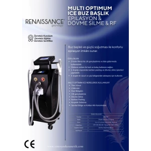 MULTI OPTIMUM ICE BUZ BAŞLIK EPİLASYON & DÖVME SİLME & RF