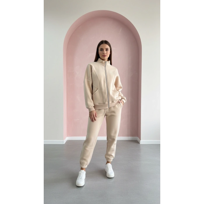 KREM RENGİ 3 İPLİK TAKIM