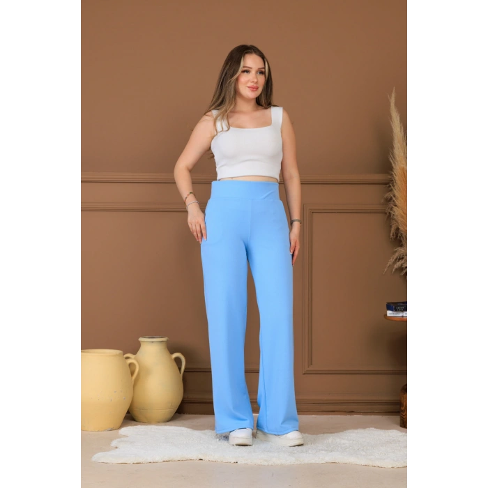 MAVİ KORSAJ KEMER PANTOLON