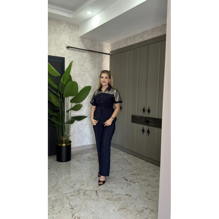 File detay lacivert takım
