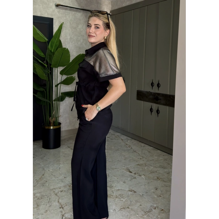 File detay siyah takım