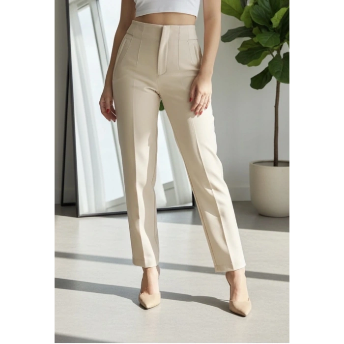 Fleto pantolon krem balon