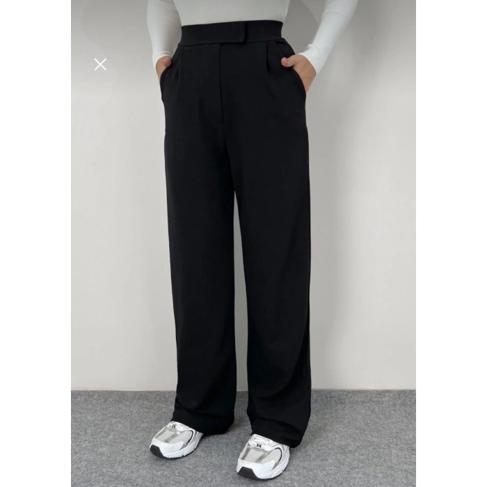 C SİYAH CIRTLI KORSAJ PANTOLON