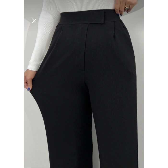 C SİYAH CIRTLI KORSAJ PANTOLON