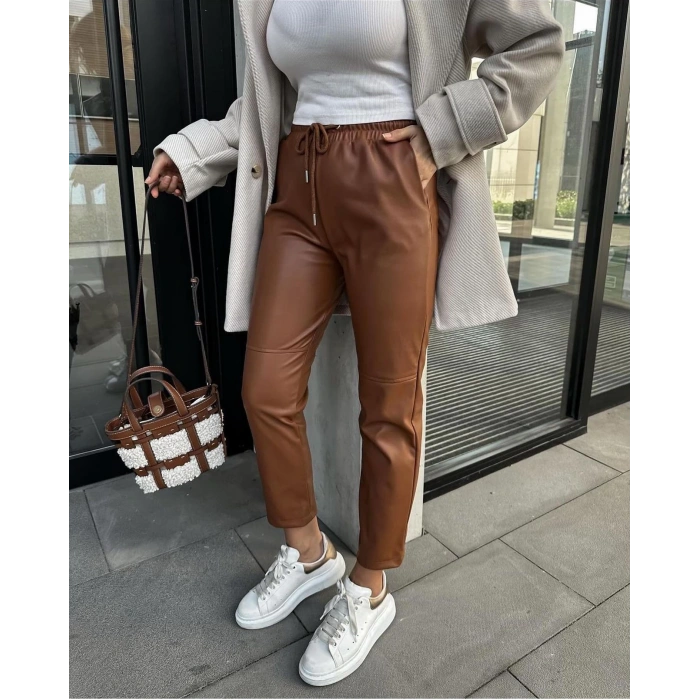 KAHVE DERİ PANTOLON