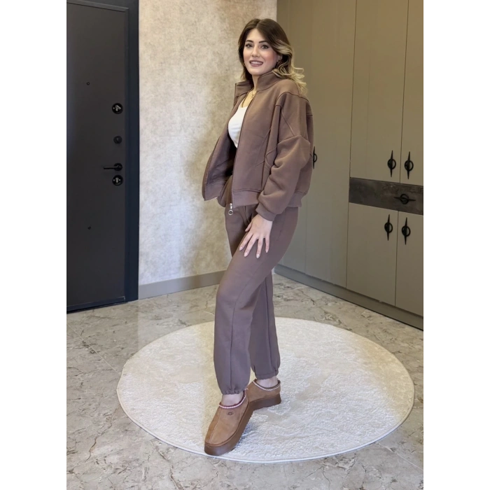 KAHVE RENGİ 3 İPLİK TAKIM