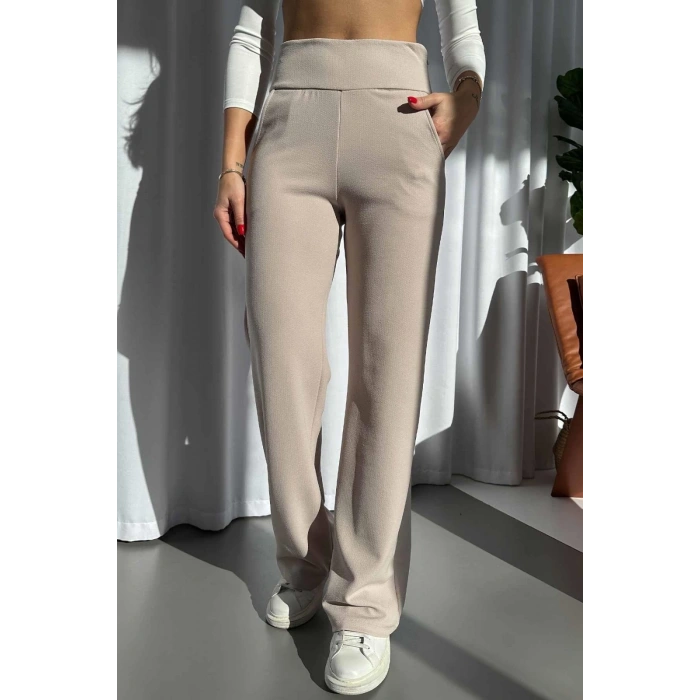 Korsaj Kemer Krem PANTOLON