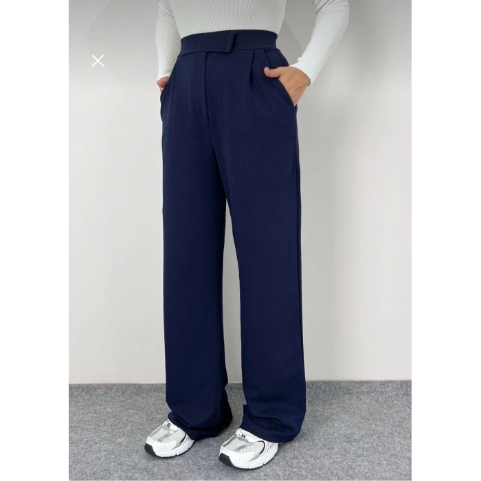 C LACİVERT CIRTLI KORSAJ PANTOLON